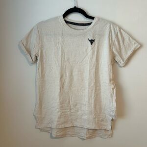 Under Armour Project Rock Light Cream Short Sleeve Tee